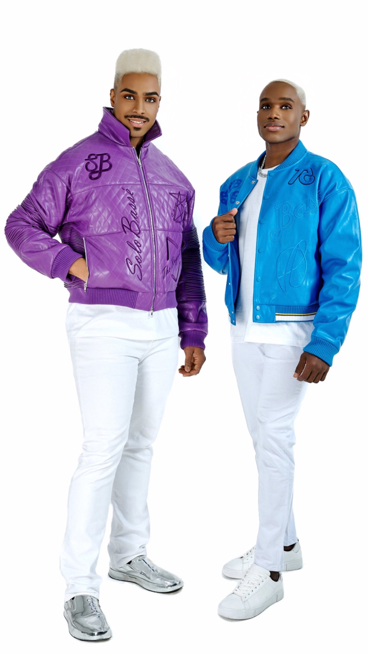 SoloBassé's Blue Leather Jacket | Puncher Blue Blaw