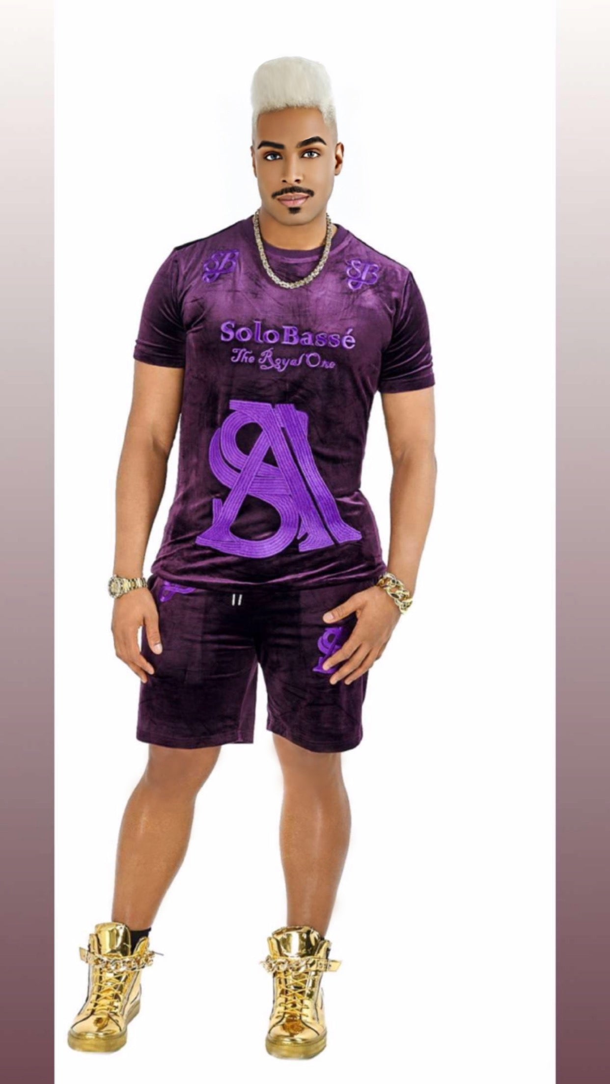 SoloBassé's Purple Velvet Set – Men’s Designer Fit