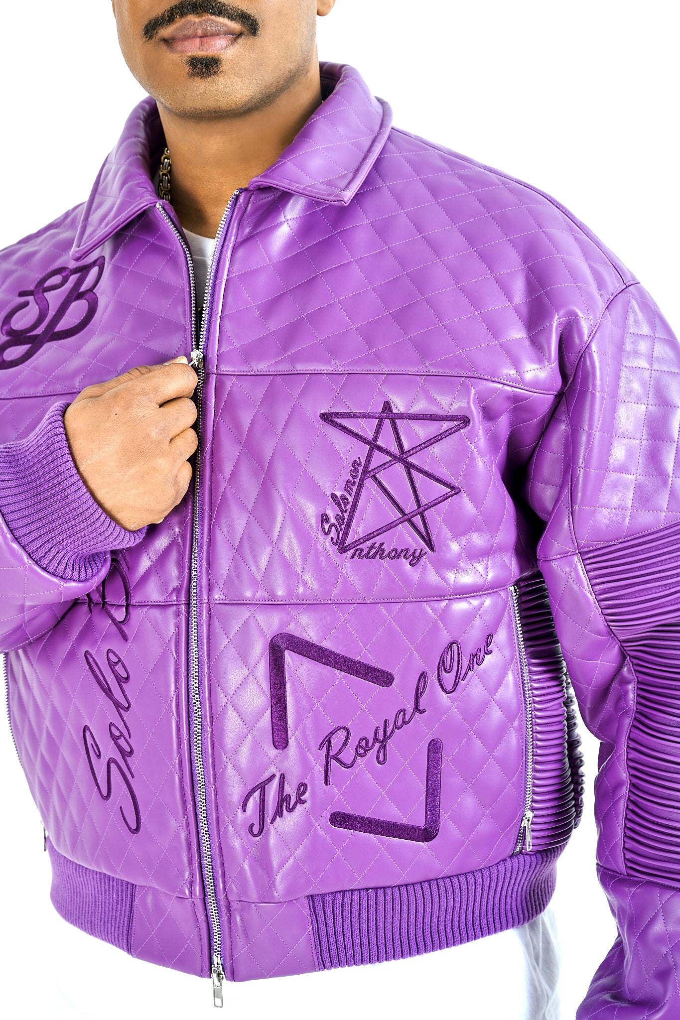 SoloBassé's Purple Leather Jacket | Ken Purple Power