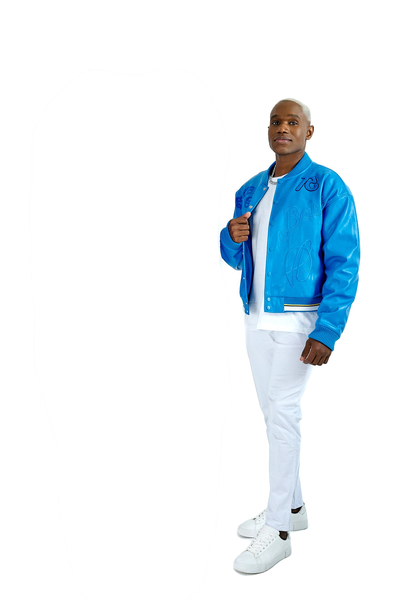 SoloBassé's Blue Leather Jacket | Puncher Blue Blaw