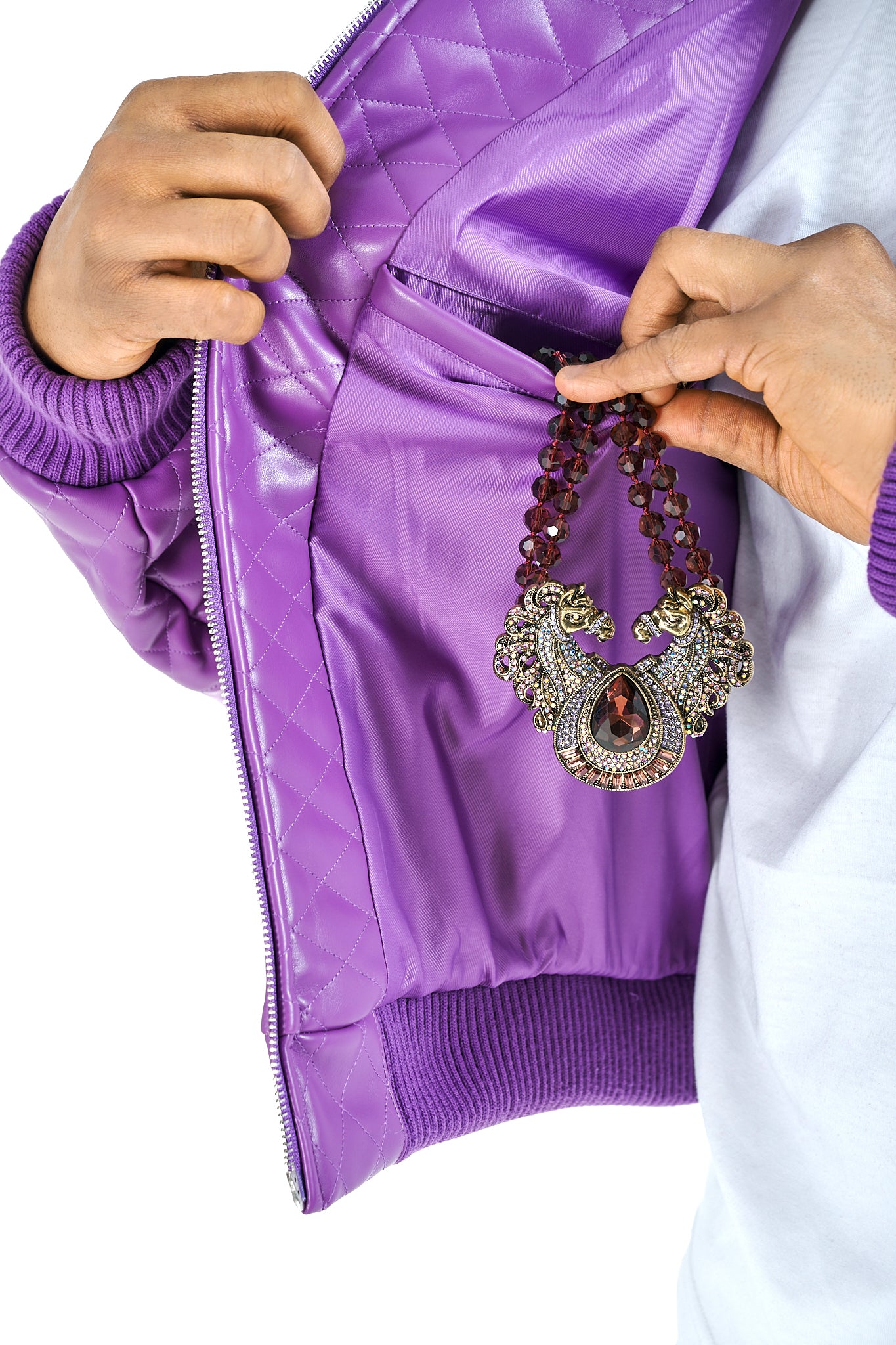 SoloBassé's Purple Leather Jacket | Ken Purple Power