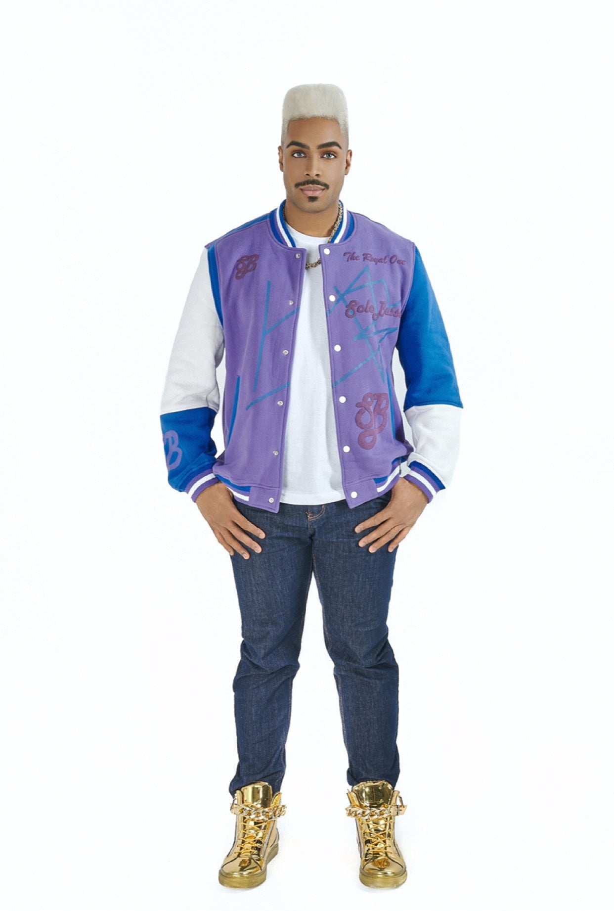 SoloBassé's Purple Bomber Baseball Jacket