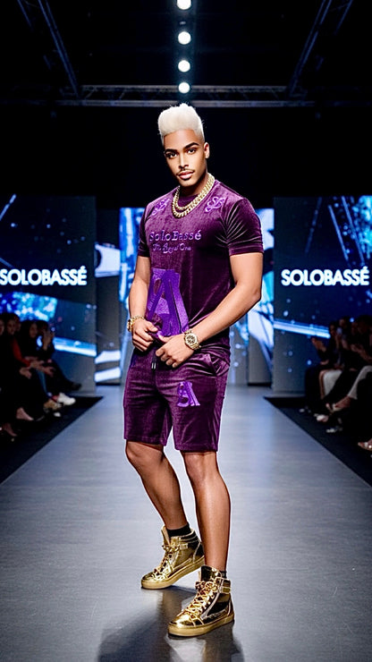 Men’s Velvet | Men’s Velvet Tracksuit | The Imperial Purple | By SoloBassè