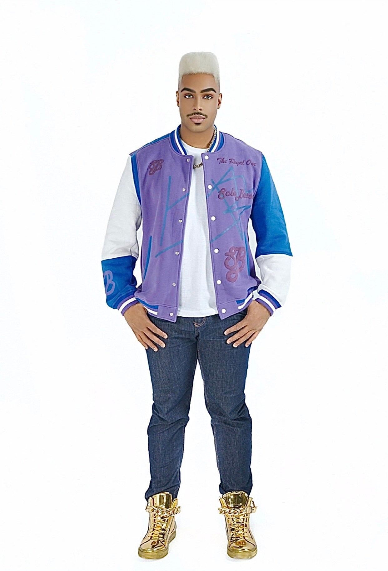 SoloBassé's Purple Bomber Baseball Jacket