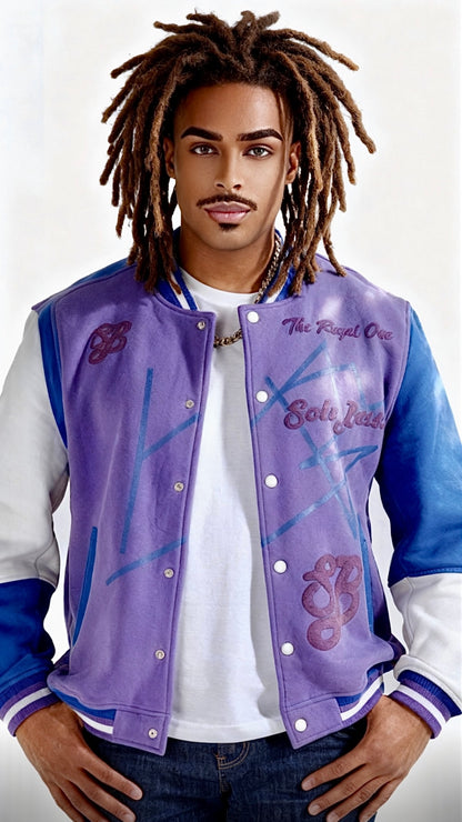 SoloBassé's Purple Bomber Baseball Jacket