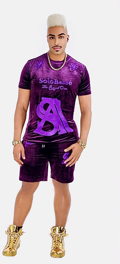 Men’s Velvet | Men’s Velvet Tracksuit | The Imperial Purple | By SoloBassè