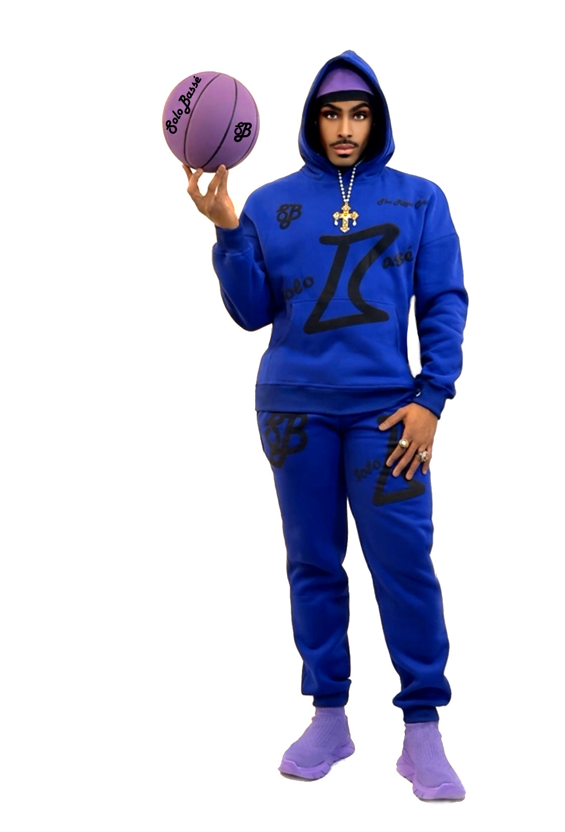 SoloBassé's Blue Magic Luxury Menswear Hoodie Set