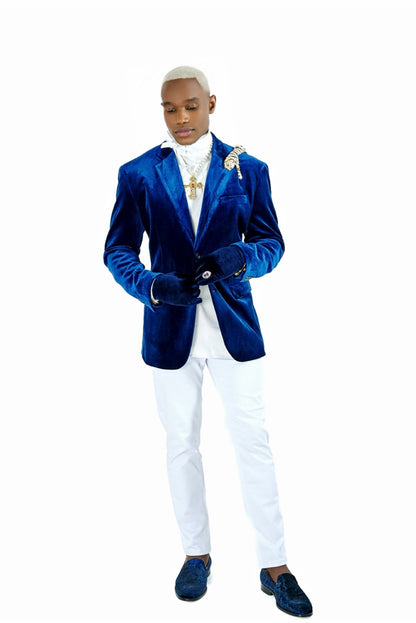 VELVET JACKETS | SoloBassé's Blue Velvet Jacket