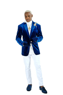 VELVET JACKETS | SoloBassé's Blue Velvet Jacket