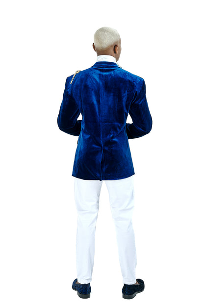 VELVET JACKETS | SoloBassé's Blue Velvet Jacket