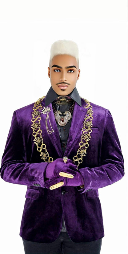 VELVET JACKETS |SoloBassé's Purple Velvet Jacket